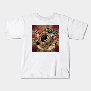 Coffee Cafe Decaf Vintage Retro Roast Kids T-Shirt